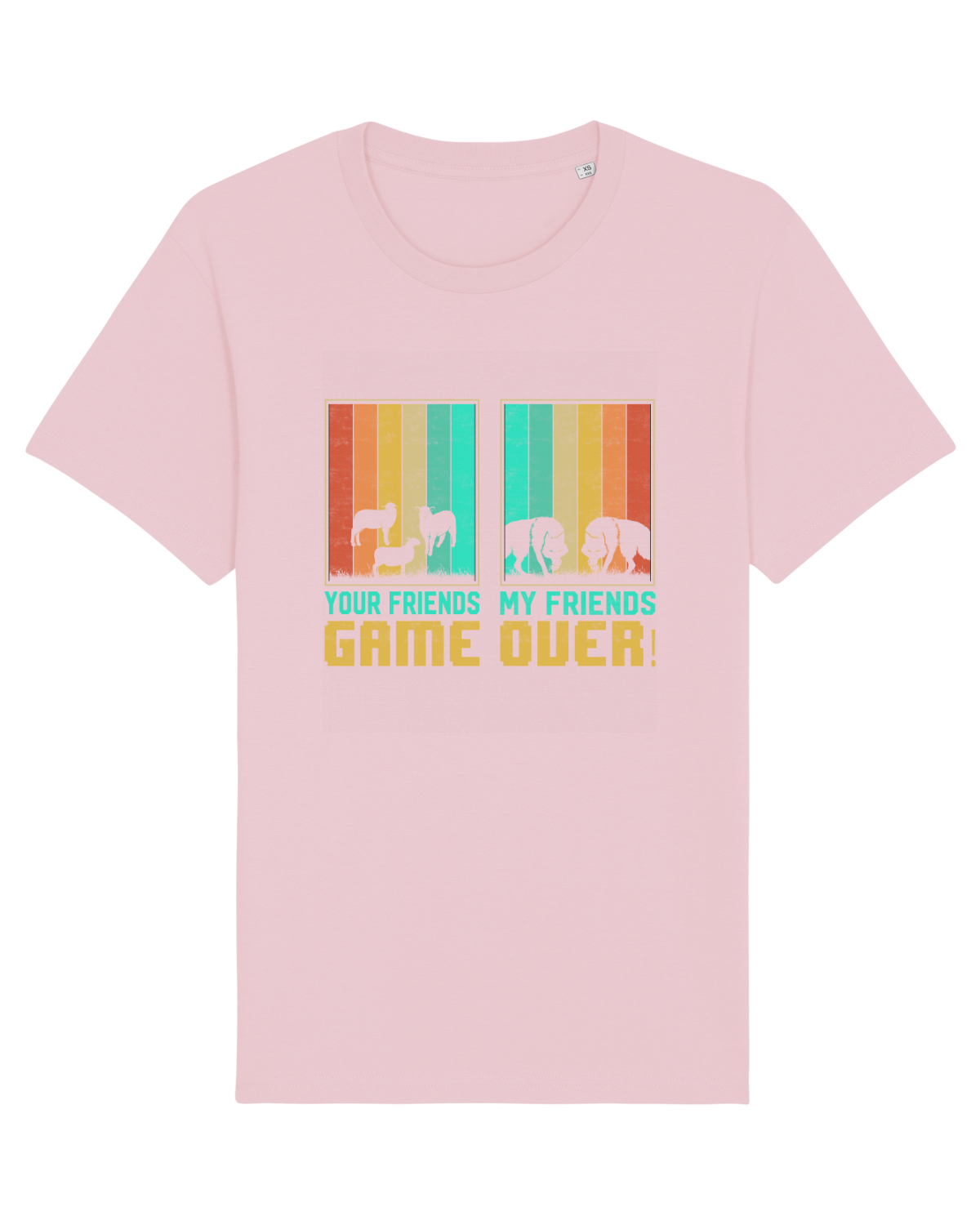 Tricou mânecă scurtă Unisex Rocker Cotton Pink