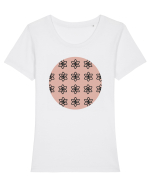 Puterea Florii Tricou mânecă scurtă guler larg fitted Damă Expresser