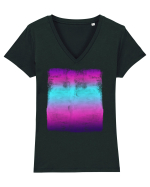 Neon Disco Lights Tricou mânecă scurtă guler V Damă Evoker