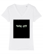 Toxic City Tricou mânecă scurtă guler V Damă Evoker