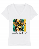 Be Kind  Tricou mânecă scurtă guler V Damă Evoker