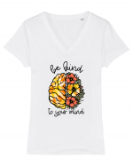 Be Kind To Your Mind Tricou mânecă scurtă guler V Damă Evoker