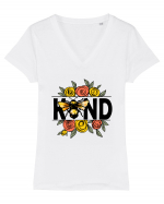 Be Kind  Tricou mânecă scurtă guler V Damă Evoker