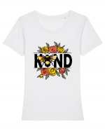 Be Kind  Tricou mânecă scurtă guler larg fitted Damă Expresser