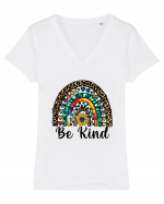 Be Kind  Tricou mânecă scurtă guler V Damă Evoker