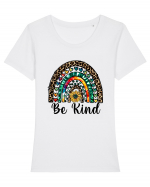 Be Kind  Tricou mânecă scurtă guler larg fitted Damă Expresser