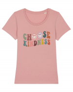 Choose Kindness Tricou mânecă scurtă guler larg fitted Damă Expresser