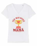 Cea mai bună mamă din lume Tricou mânecă scurtă guler V Damă Evoker