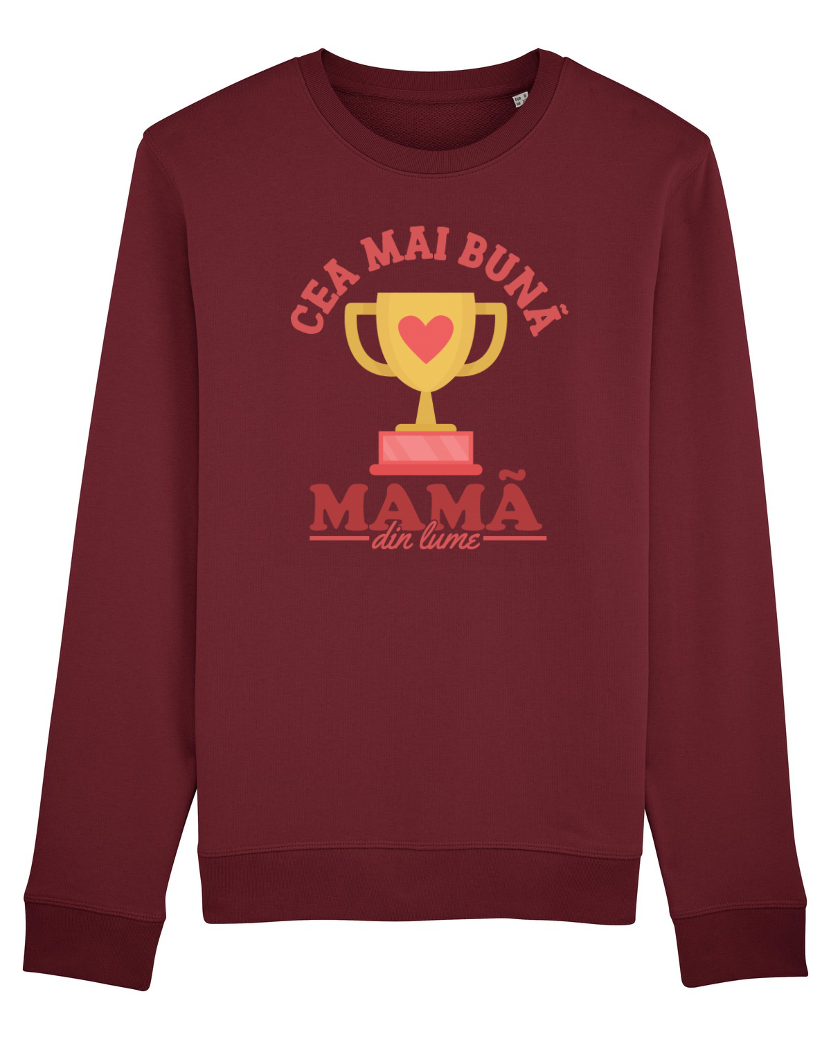 Bluză mânecă lungă Unisex Rise Burgundy