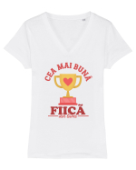 Cea mai bună fiică din lume Tricou mânecă scurtă guler V Damă Evoker