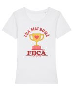 Cea mai bună fiică din lume Tricou mânecă scurtă guler larg fitted Damă Expresser