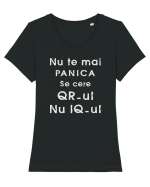 Cod QR - white Tricou mânecă scurtă guler larg fitted Damă Expresser