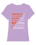 Despre lingușeală Tricou mânecă scurtă guler larg fitted Damă Expresser