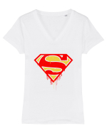 Super Man Vintage Tricou mânecă scurtă guler V Damă Evoker