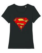 Super Man Vintage Tricou mânecă scurtă guler larg fitted Damă Expresser
