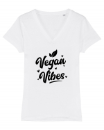 Vegan Vibes Tricou mânecă scurtă guler V Damă Evoker