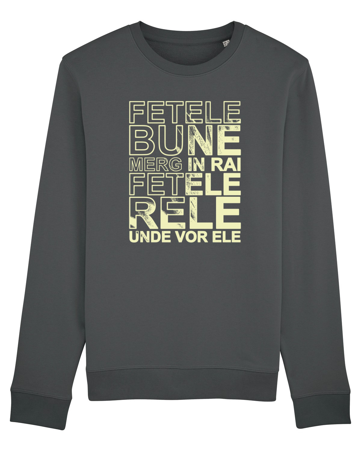 Bluză mânecă lungă Unisex Rise Anthracite