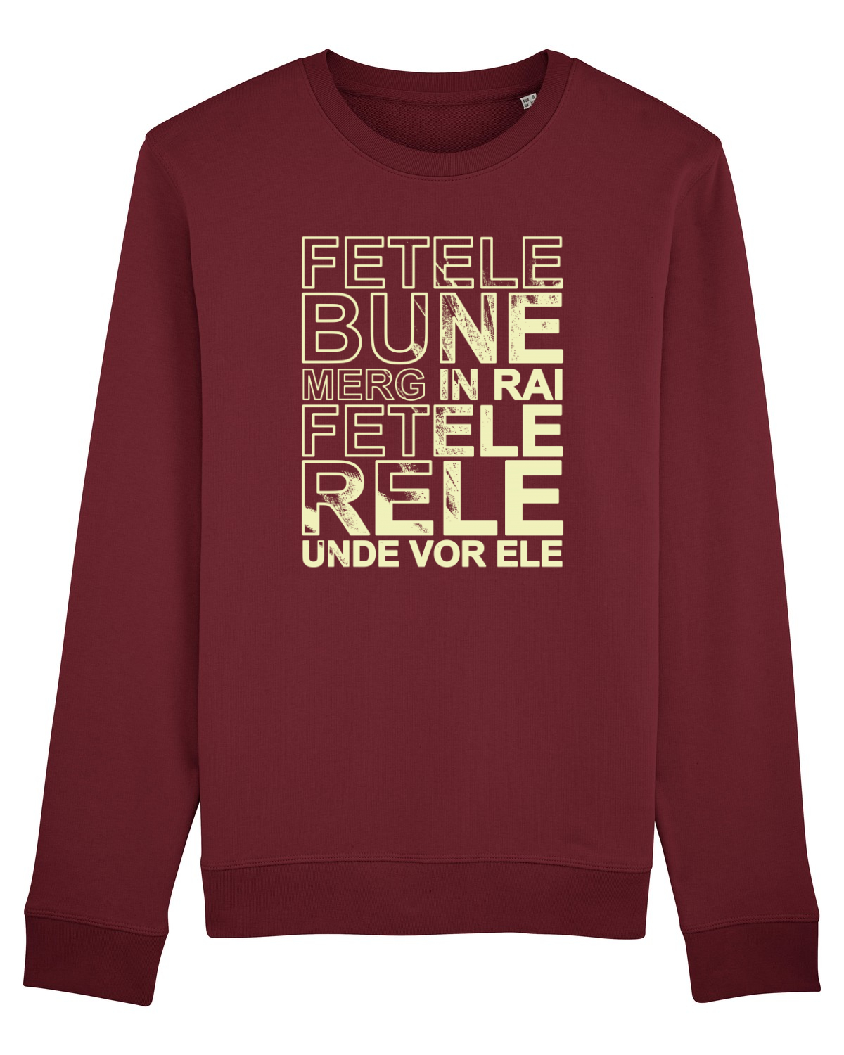 Bluză mânecă lungă Unisex Rise Burgundy