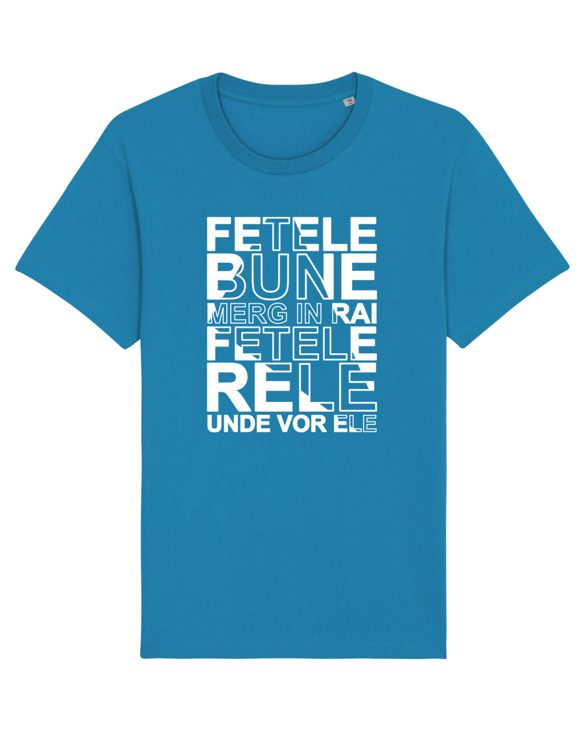Tricou mânecă scurtă Unisex Rocker Azur