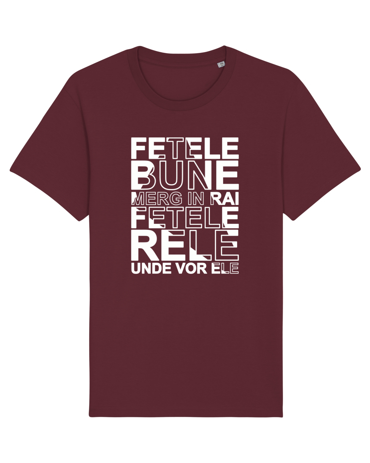Tricou mânecă scurtă Unisex Rocker Burgundy