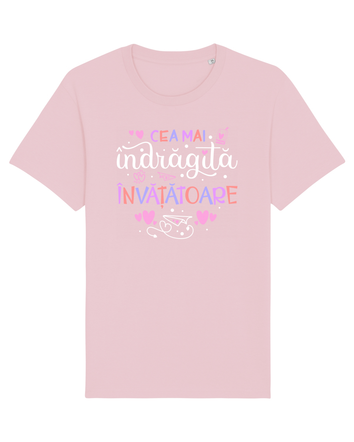 Tricou mânecă scurtă Unisex Rocker Cotton Pink