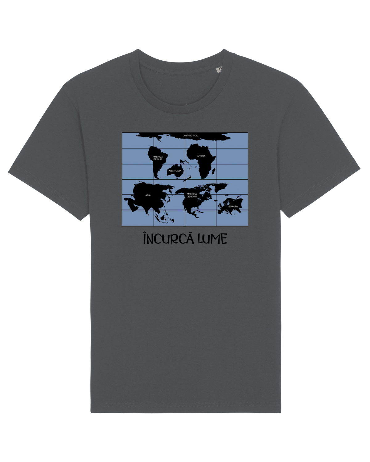 Tricou mânecă scurtă Unisex Rocker Anthracite