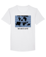 Încurcă lume Tricou mânecă scurtă guler larg Bărbat Skater