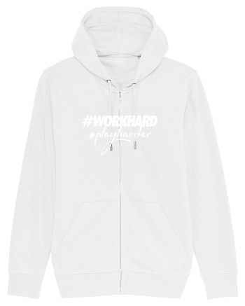 Work Hard Play Harder White