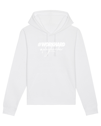 Work Hard Play Harder White