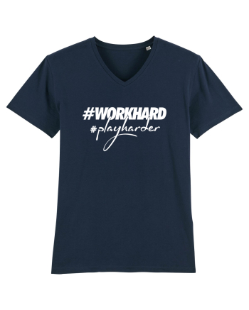 Work Hard Play Harder French Navy