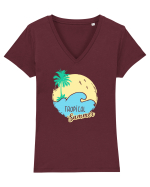Tropical Summer Tricou mânecă scurtă guler V Damă Evoker