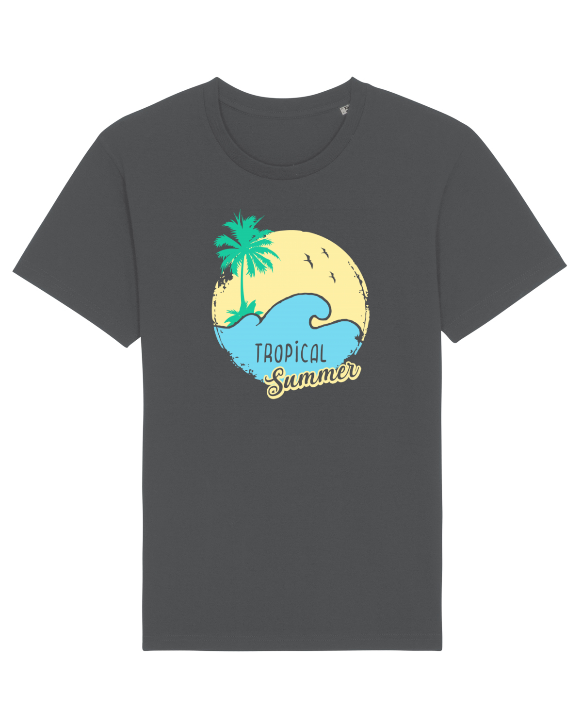 Tricou mânecă scurtă Unisex Rocker Anthracite