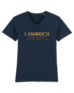 I AM RICH Tricou mânecă scurtă guler V Bărbat Presenter