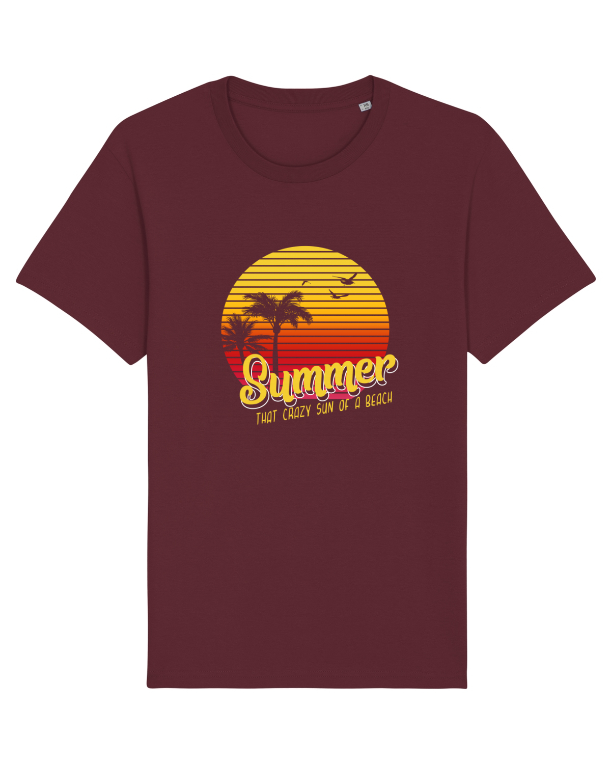 Tricou mânecă scurtă Unisex Rocker Burgundy