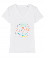 Endless Summer Tricou mânecă scurtă guler V Damă Evoker