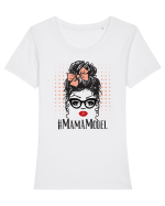 Mamă model Tricou mânecă scurtă guler larg fitted Damă Expresser