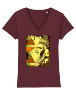 Africa Tricou mânecă scurtă guler V Damă Evoker