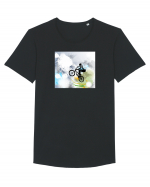 BMX Tricou mânecă scurtă guler larg Bărbat Skater