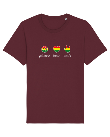 Peace, Rock, Love - Why Not? Burgundy