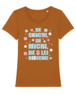 De chichi, de michi, de 3 lei ridichii Tricou mânecă scurtă guler larg fitted Damă Expresser