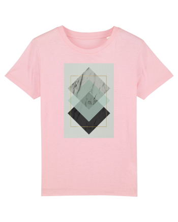 Gold Rectangle Cotton Pink