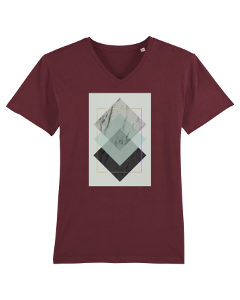 Gold Rectangle Burgundy