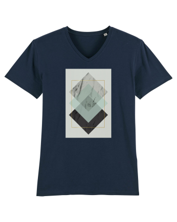 Gold Rectangle French Navy