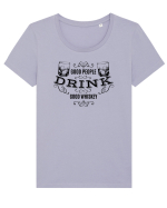 Good People Drink Good Whiskey Tricou mânecă scurtă guler larg fitted Damă Expresser