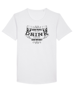 Good People Drink Good Whiskey Tricou mânecă scurtă guler larg Bărbat Skater
