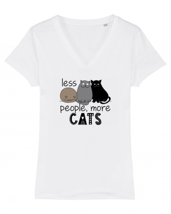 Less People More Cats White