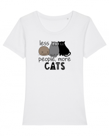 Less People More Cats White