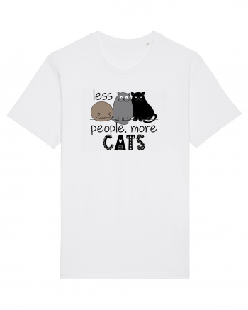 Less People More Cats White