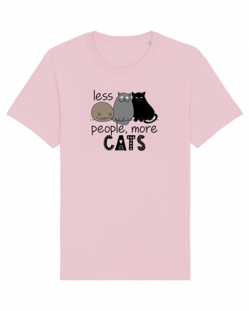 Less People More Cats Cotton Pink