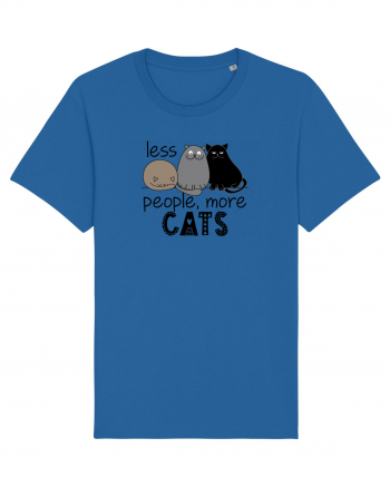 Less People More Cats Royal Blue